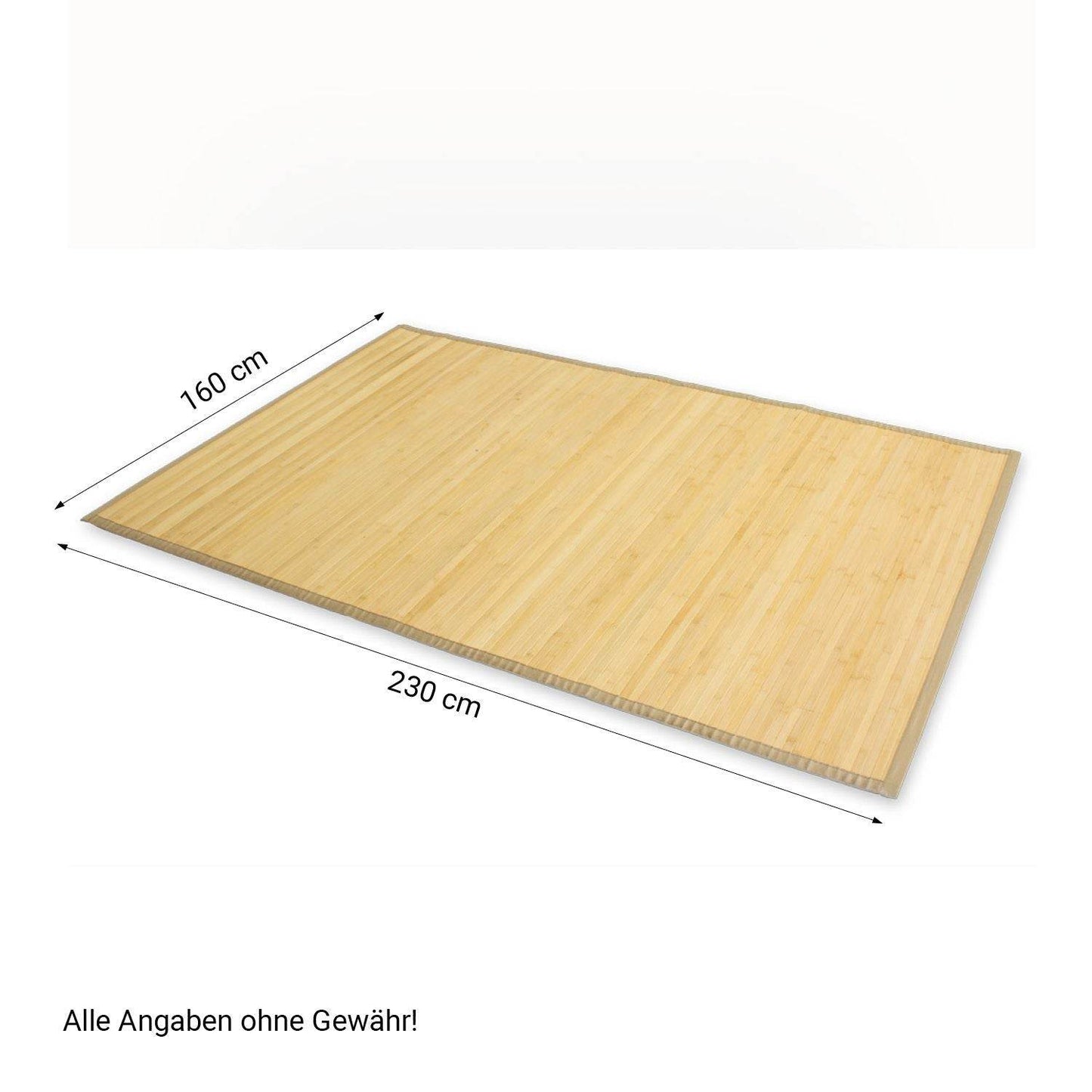 Bambusmatte Bambusteppich 160x230 Teppich Bambus natur - Palo24