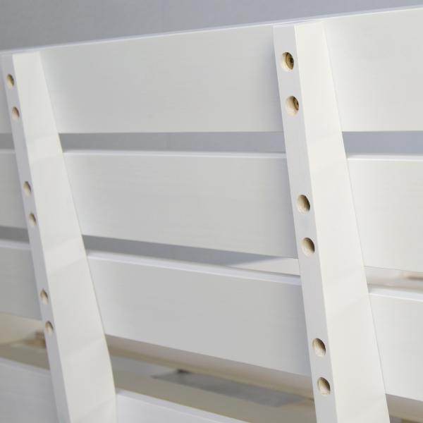 Futonbett 140x200 weiss Holzbett Doppelbett - Palo24