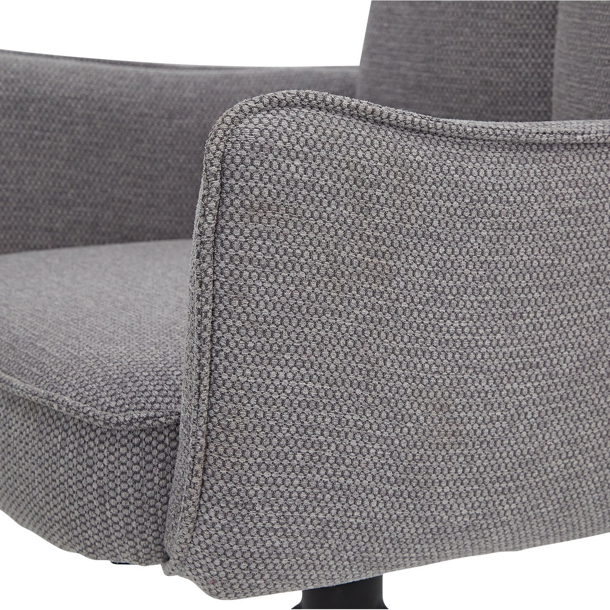 Polsterstuhl Stoff Grau | 4er-Set | drehbar | mit Armlehnen | Küche Esszimmer Büro