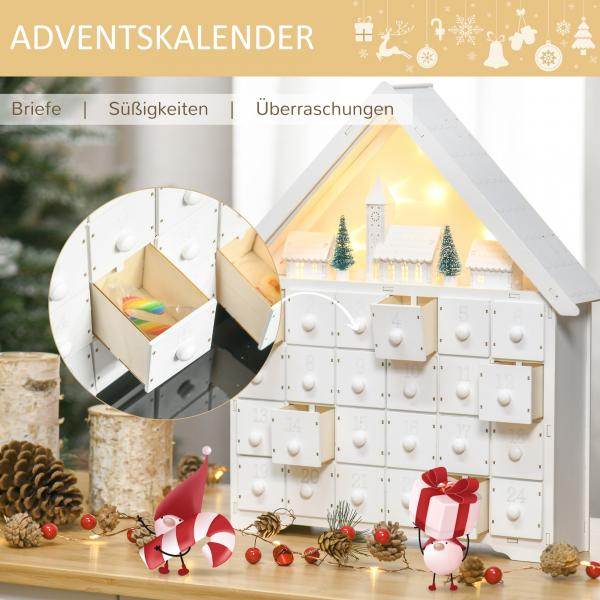 Adventskalender 39 cm x 9 cm x 42 cm - Palo24