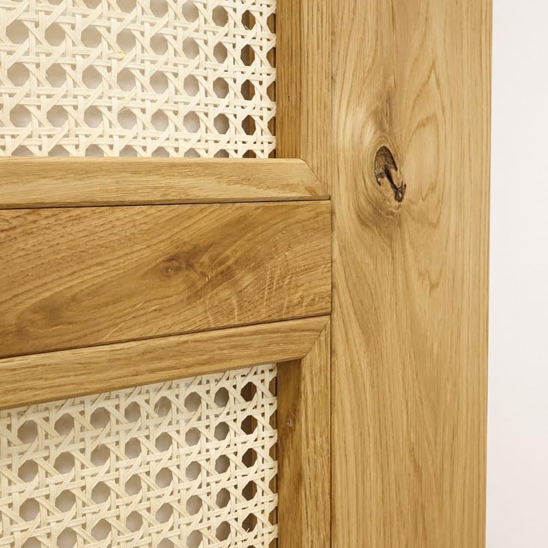 Schiebetür im rustikalen Stil mit Rattan ALTEA 100x210 Naturöl - Palo24