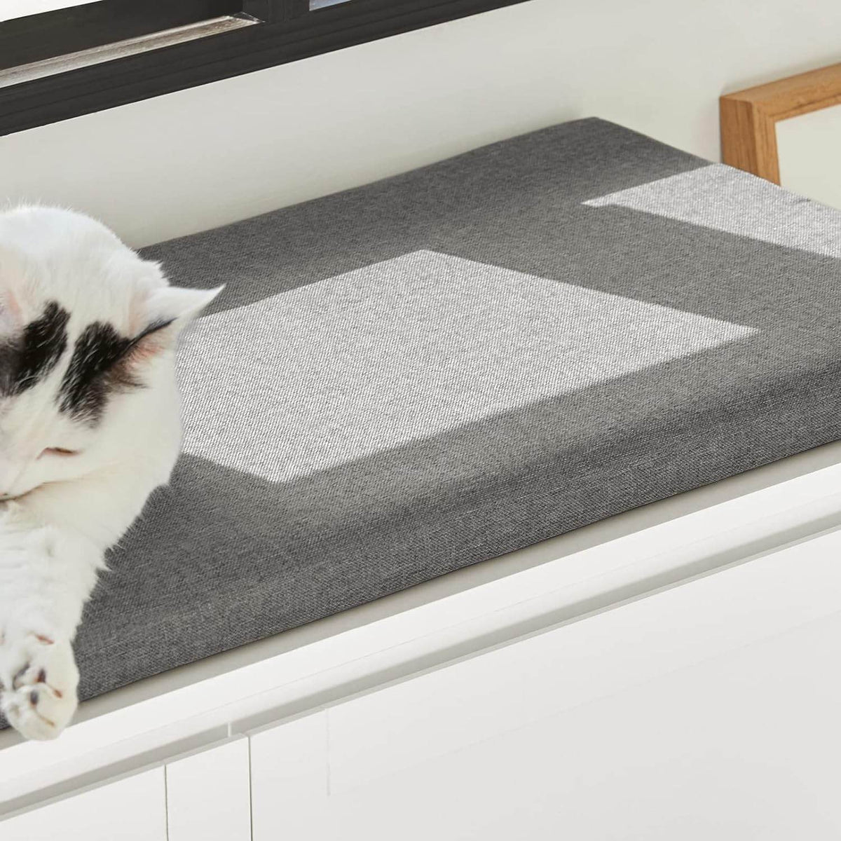 Katzenhaus mit Katzennäpfe | Tierhaus | Schuhbank mit Katzenhaus | Weiss FSR136-W - Palo24