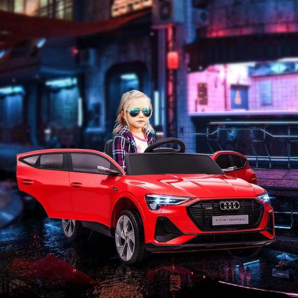Kinder-Elektroauto, bis 5 km/h, mit Sicherheitsgurt, Fernbedienung Musikfunktion, rot - Palo24