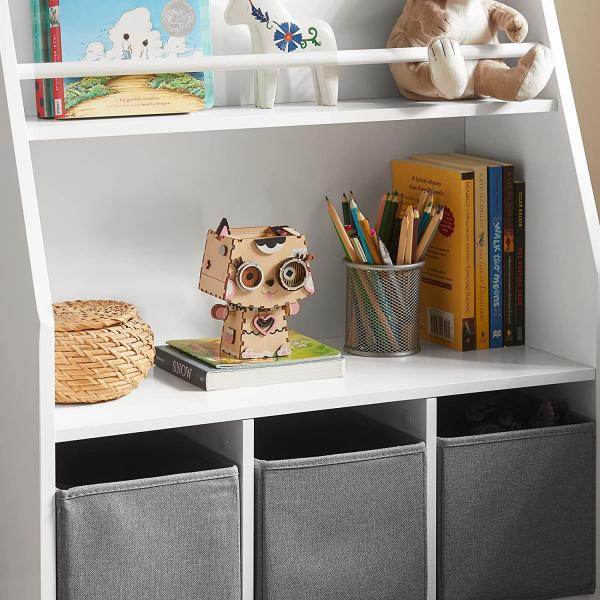 Kinderbücherregal | Spielzeugregal | Aufbewahrungsregal Für Kinder | KMB34-W - Palo24