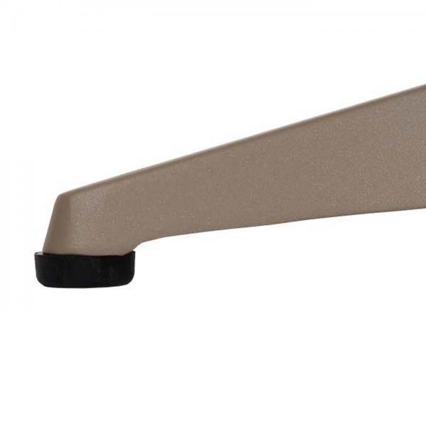 Gartentisch HWC-J95, Balkontisch Bistrotisch, Gastronomie Outdoor-Beschichtung Aluminium Polywood ~ champagner, grau - Palo24