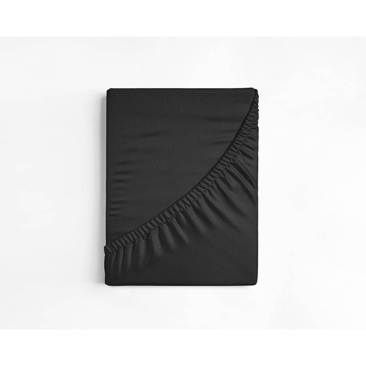 Baumwoll-Topper Spannbettlaken Schwarz 180 x 200 cm - Palo24