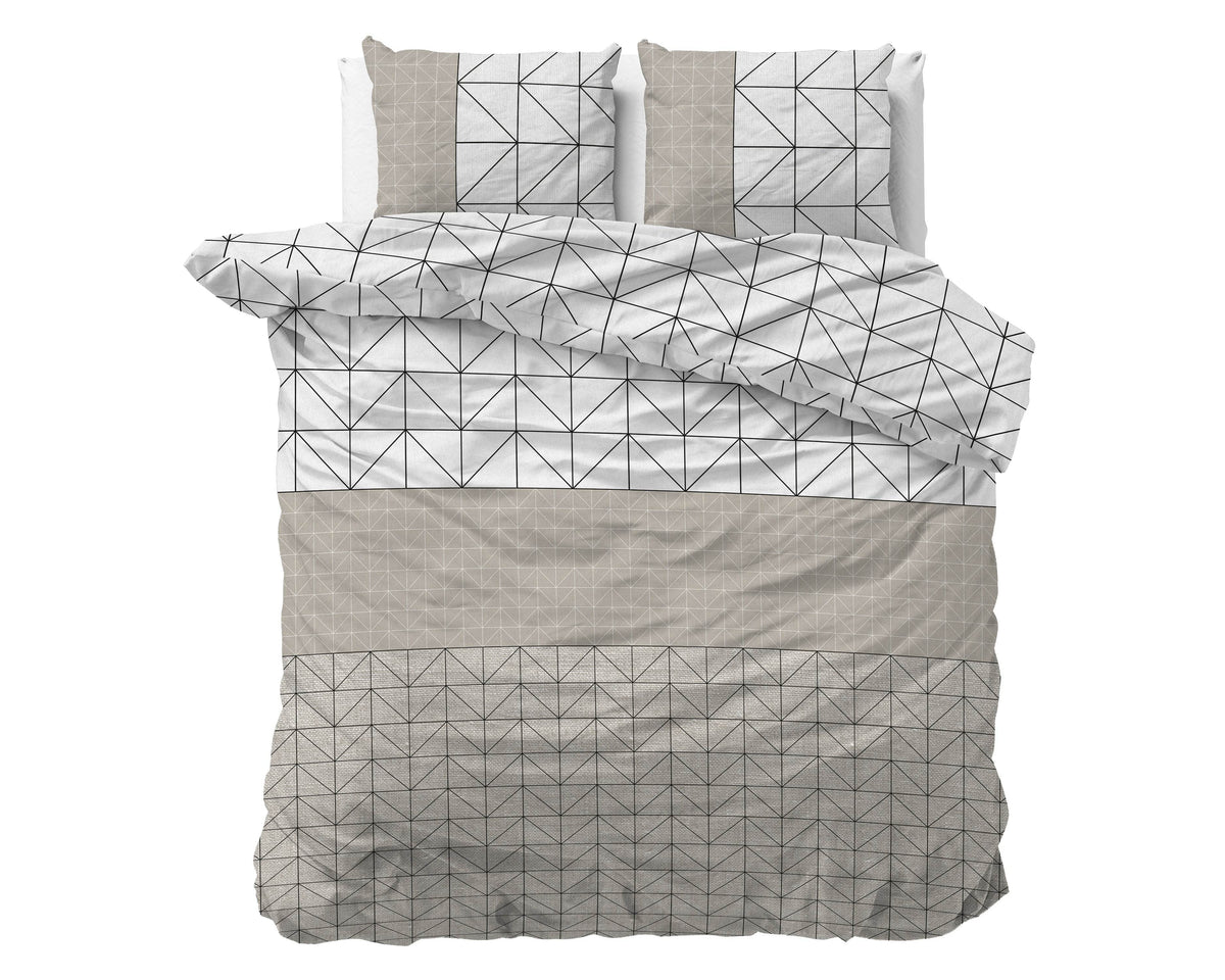 Bettbezug Flanel Gino Taupe 200 x 220 cm - Palo24