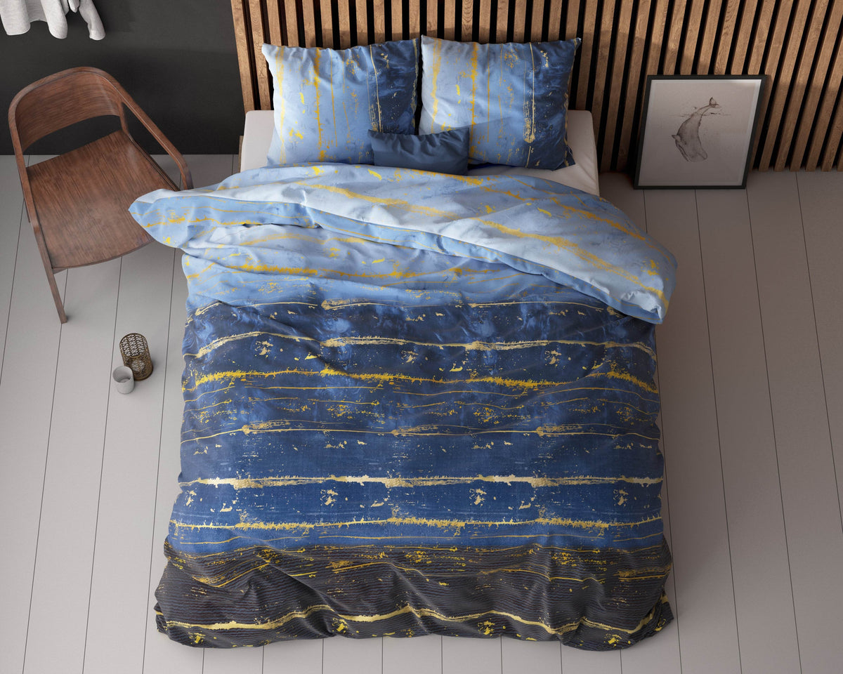 Bettbezug Scratchy blau 140 x 220 cm - Palo24