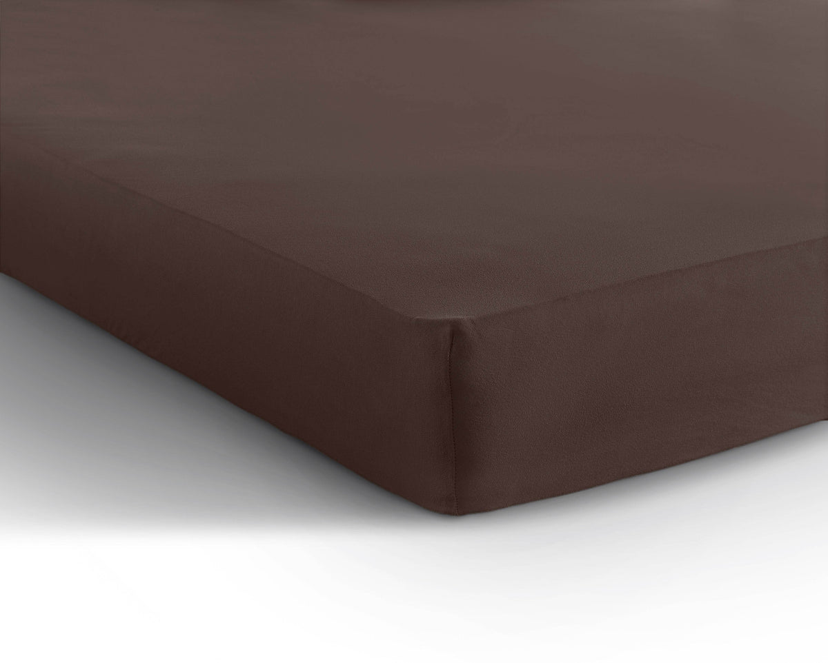 Einzel Jersey 135 gr. Spannbettlaken Deep Taupe 80/100 x 200 cm - Palo24