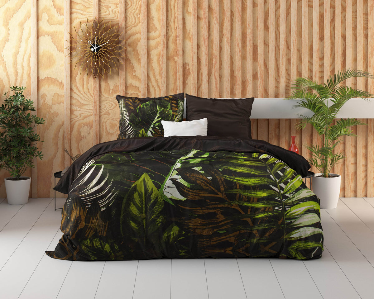 Bettbezug Jungle Art 2 Taupe 240 x 220 cm - Palo24