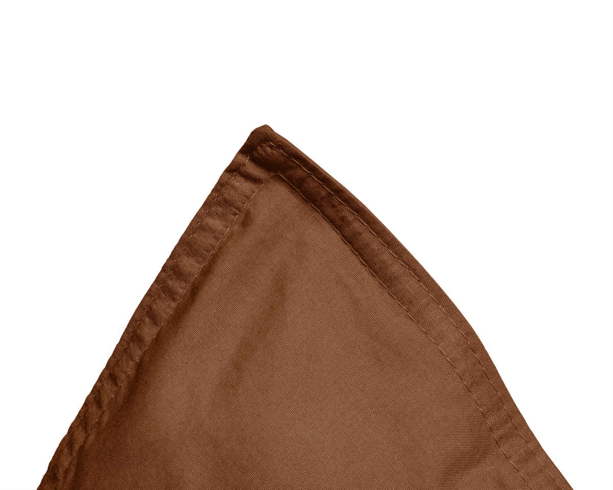 Bettbezug Egyptische Baumwolle Uni Braun 140 x 200/260 cm - Palo24