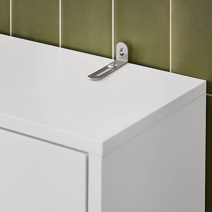Toilettenregal | Waschmaschinenschrank | Badezimmerregal mit Schrank | Weiss - Palo24