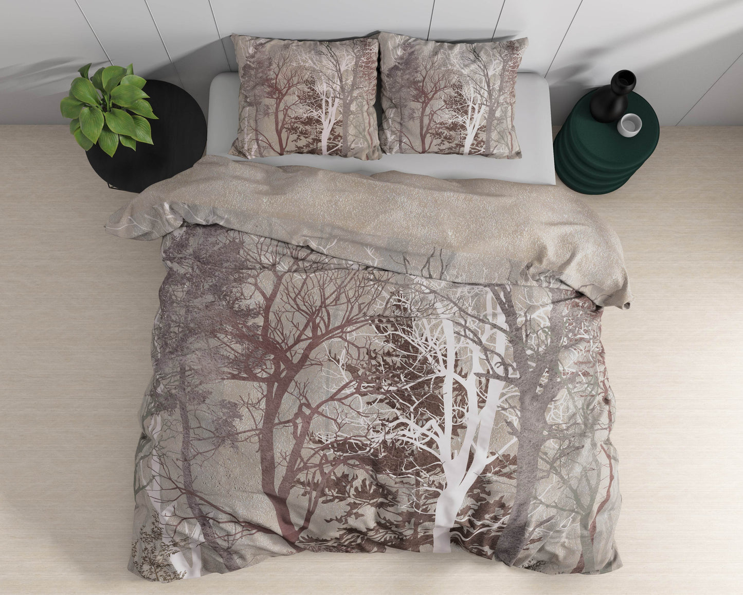 Bettbezug Indre Taupe 200 x 220 cm - Palo24