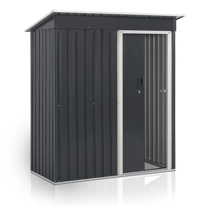 Capannone per attrezzi S capannone per attrezzi in metallo antracite con tetto a falda