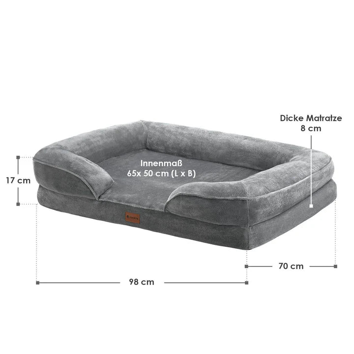 Hundebett Sheena L Orthopädisches Haustierbett Grau - Palo24