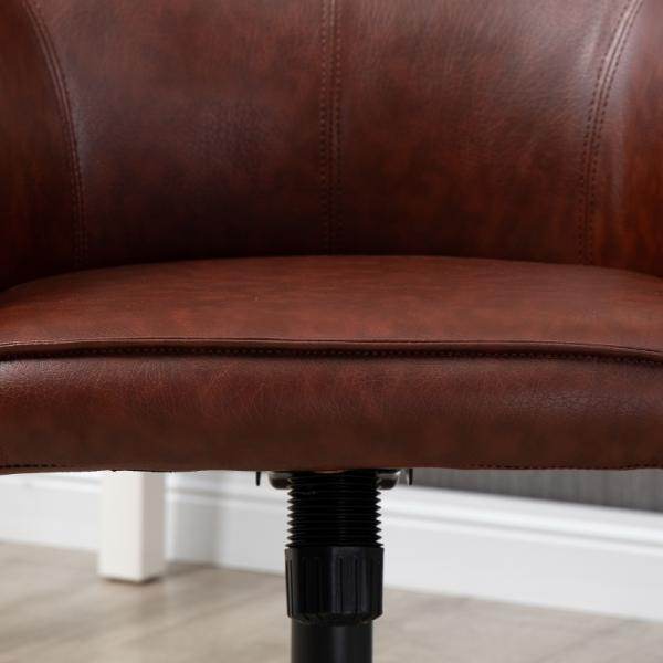 Bürostuhl, höhenverstellbar, Drehfunktion, 58,5 cm x 62 cm x 91 cm, Braun - Palo24