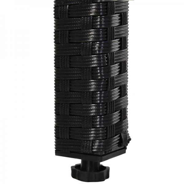 5-teilige Polyrattan Sitzgruppe Essgruppe Gartenset Garnitur mit Kissen Schwarz - Palo24