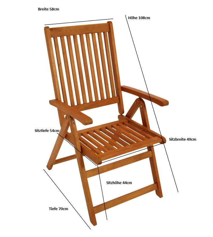 Klappsessel LAGO 2-er Set, Eukalyptus geölt, FSC®-zertifiziert