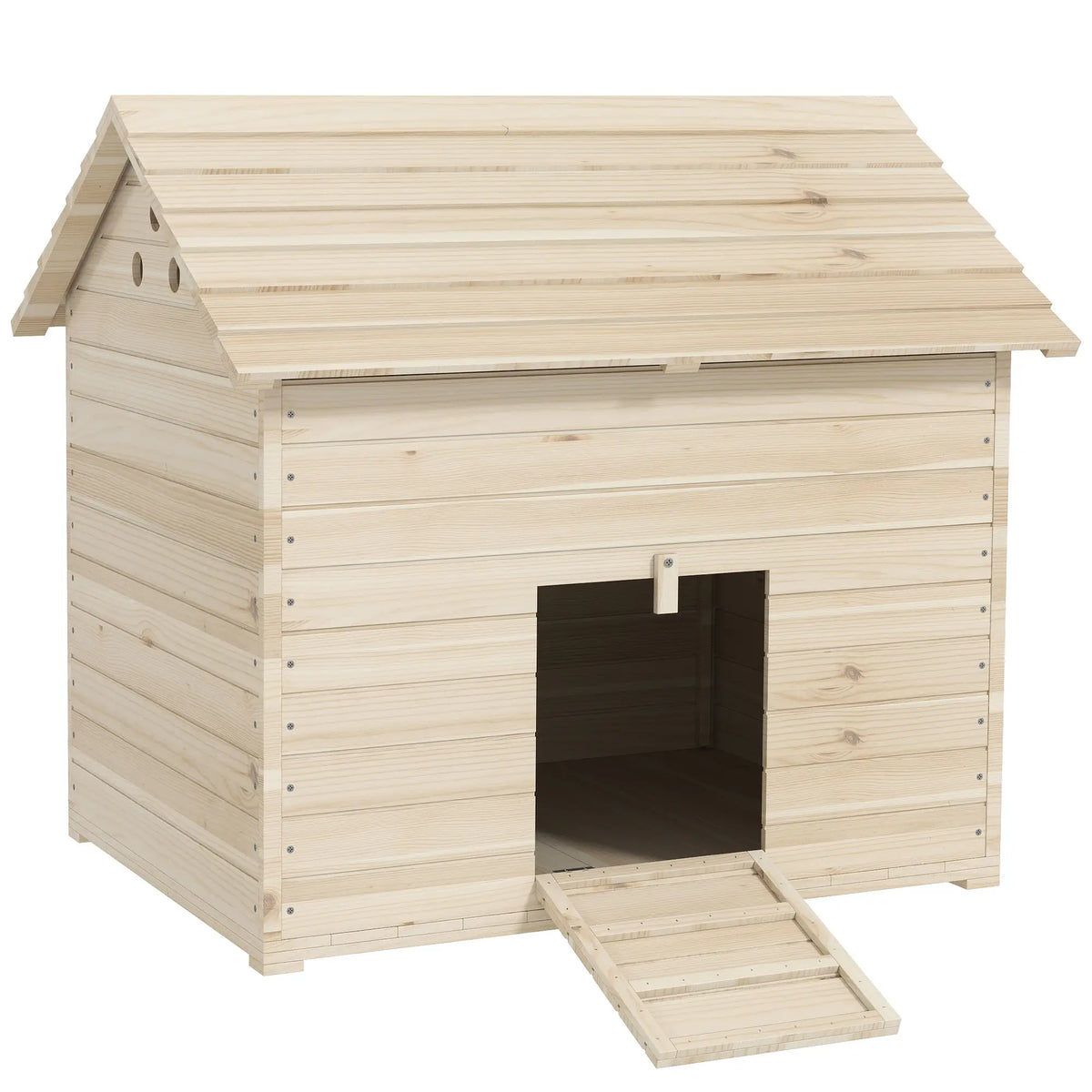Pollaio per anatre in legno massello 100 cm x 82,5 cm x 91 cm