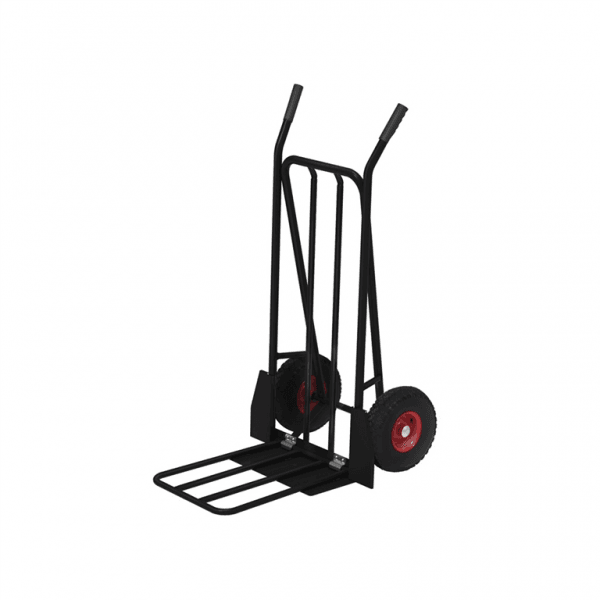 Gepäck- & Sackkarre 780 x 555 x 1110 mm, Schwarz, Luftbereift 260 mm, KM104-S - Palo24