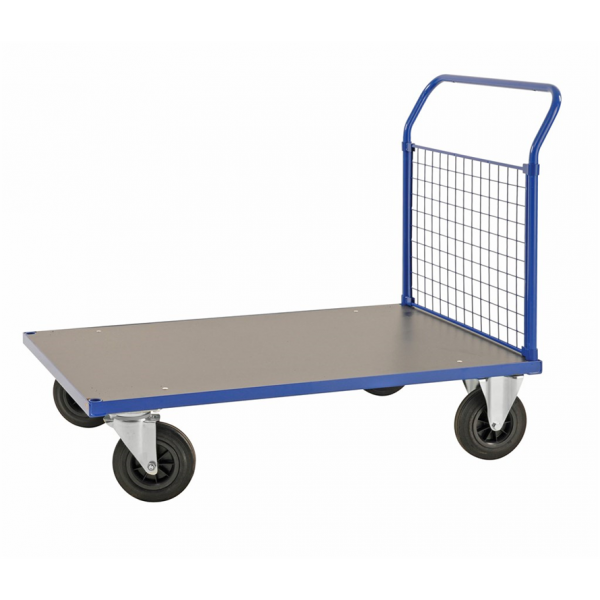 Gitterwand-Plattformwagen MDF Platte Blau Industrie Schule Transport - Palo24