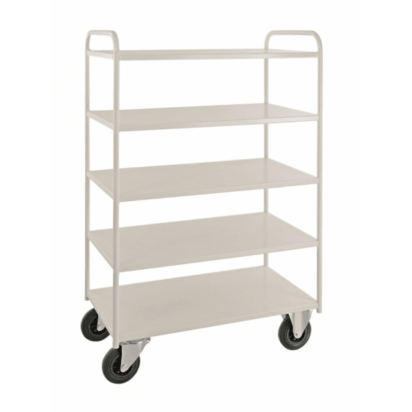 Etagenwagen mit 5 Böden bis 400kg belastbar weiss - Palo24