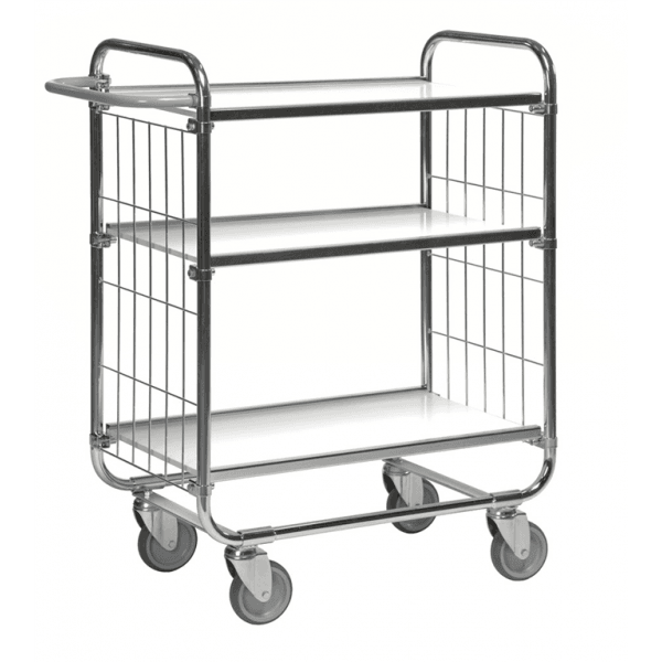 Kommissionierwagen Etagenwagen bis 250kg belastbar, 4 Lenkrollen, verzinkt - Palo24