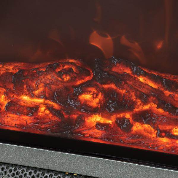 LED Elektrokamin Standkamin mit Flammeneffekt Weiss - Palo24