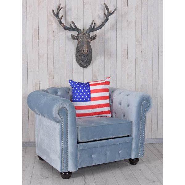 SAMT CHESTERFIELD ARMLEHNSESSEL CLUBSESSEL LOUNGESESSEL VINTAGE - Palo24