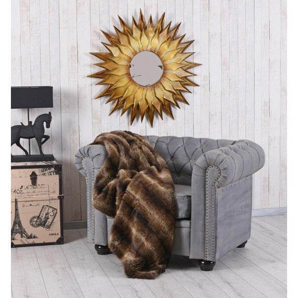 CHESTERFIELD BIBLIOTHEKSESSEL ECO LEDER ARMLEHNSESSEL BRITISH CHIC - Palo24