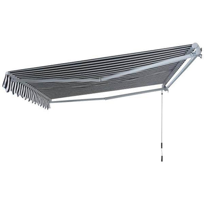 Markise Gelenkarmmarkise Sonnenschutz Grau/Weiss 3,5x2,5m - Palo24