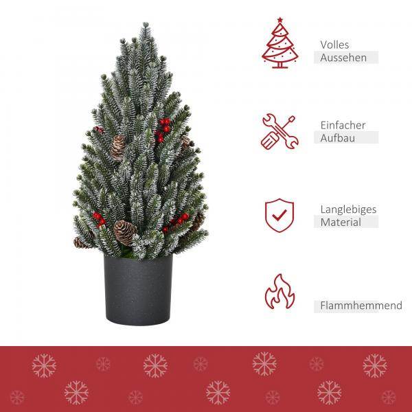 Künstlicher Weihnachtsbaum 27 cm x 27 cm x 47 cm - Palo24