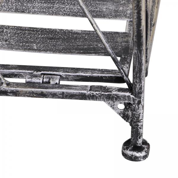 Pflanzregal Blumenregal 3 x Ebene Metall Klappbar Silbergrau - Palo24