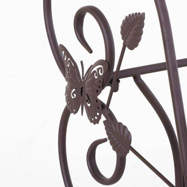 Pflanzenregal Dreistufiger Blumenstand Blumentreppe Metall Bronze - Palo24