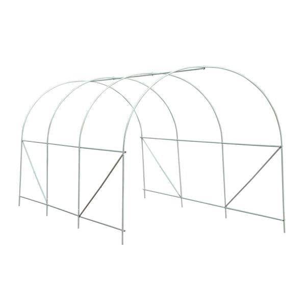 Foliengewächshaus Treibhaus begehbar mit Metallrahmen 4,45 x 2 x 2m Weiss - Palo24