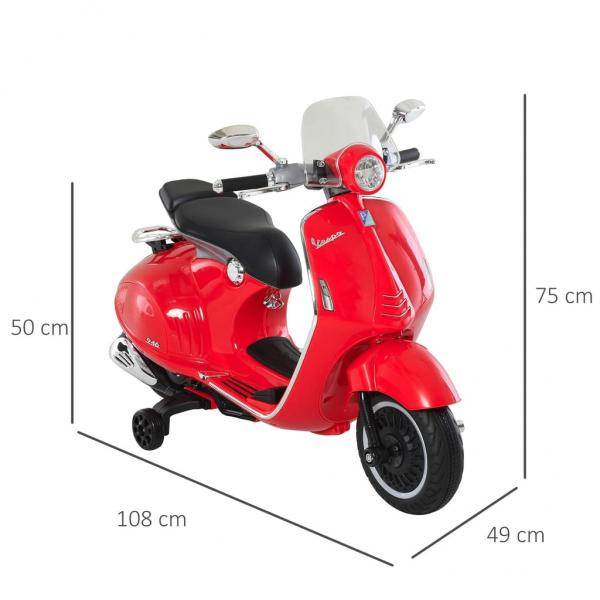 Elektrofahrzeug Kindermotorrad mit MP3-Musik Beleuchtung 3-6 Jahre PP Rot - Palo24