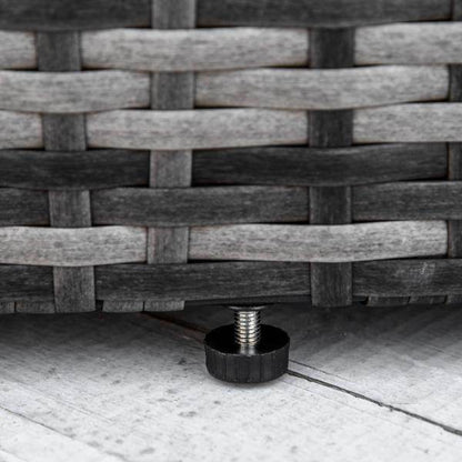 5-tlg. Rattan Sonneninsel Loungegruppe mit Sonnendach grau - Palo24