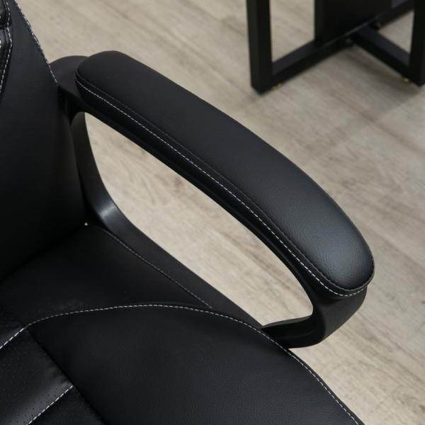 Massagebürostuhl Gamingstuhl 6 Vibrationspunkte schwarz - Palo24