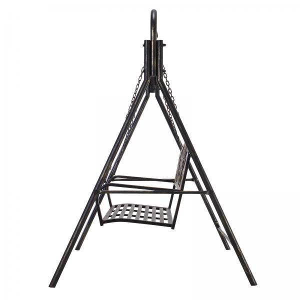 Gartenschaukel für 2 Personen Hollywoodschaukel Schaukelbank Metall Bronze - Palo24