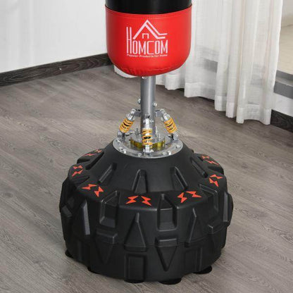 Standboxsack Erwachsene Freistehender Boxtrainingsgerät mit Saugfuß Schwarz+Rot - Palo24