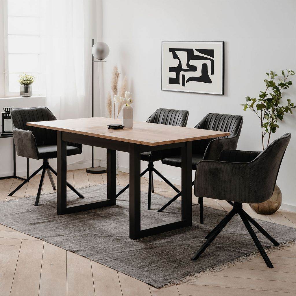 Esstisch ausziehbar 120x80 cm Industrial Style - Palo24