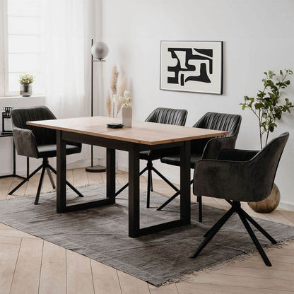 Esstisch ausziehbar 120x80 cm Industrial Style - Palo24