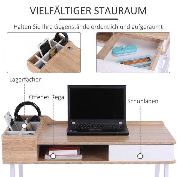 Schreibtisch Bürotisch vielseitig verwendbar mit Breite Tischplatte - Palo24