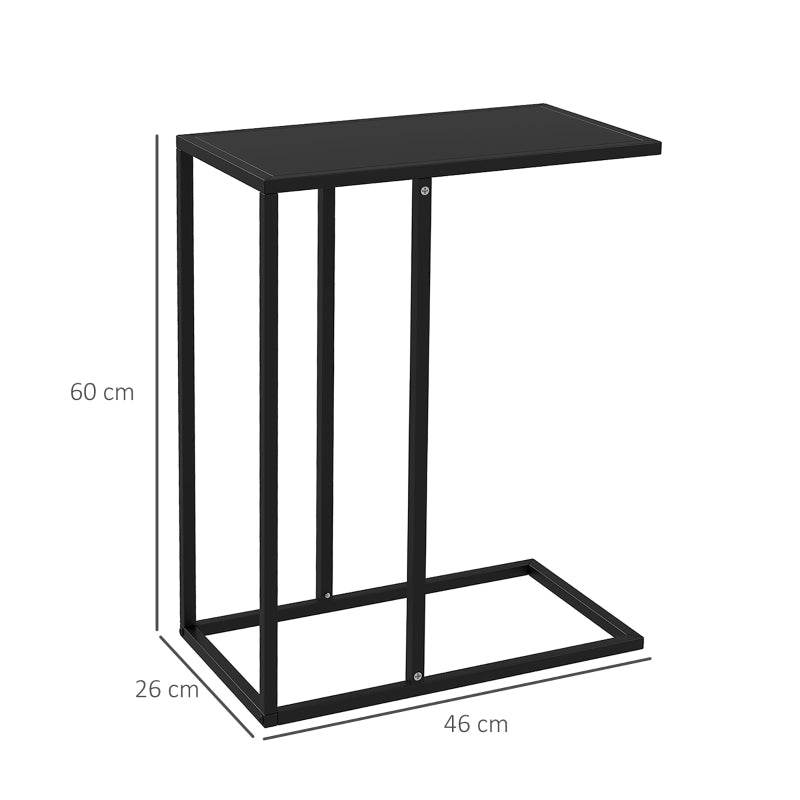 Beistelltisch Laptoptisch C-Form Schwarz - Palo24