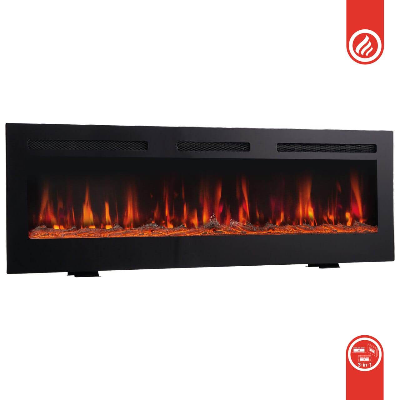 KAMINIO 3-in-1 Elektrokamin MARLON mit Heizung, 3D-Flammeneffekt - 36 Zoll - Palo24