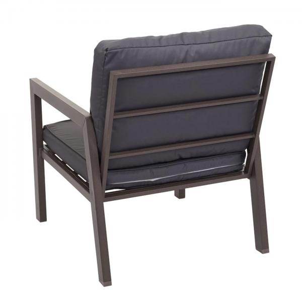 Garnitur Gartenlounge Gartengarnitur Lounge-Set Sitzgruppe Sofa, Metall ~ Polster grau - Palo24