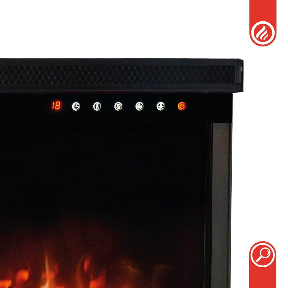 KAMINIO 3-in-1 Elektrokamin LEA - Panoramaview 36 Zoll Schwarz - Palo24