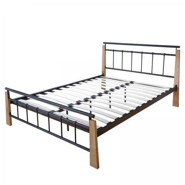 Metallbett 180x200 cm Bettgestell Doppelbett 5072 schwarz - Palo24