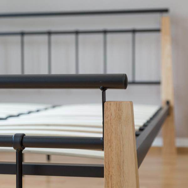 Metallbett 180x200 cm Bettgestell Doppelbett 5072 schwarz - Palo24