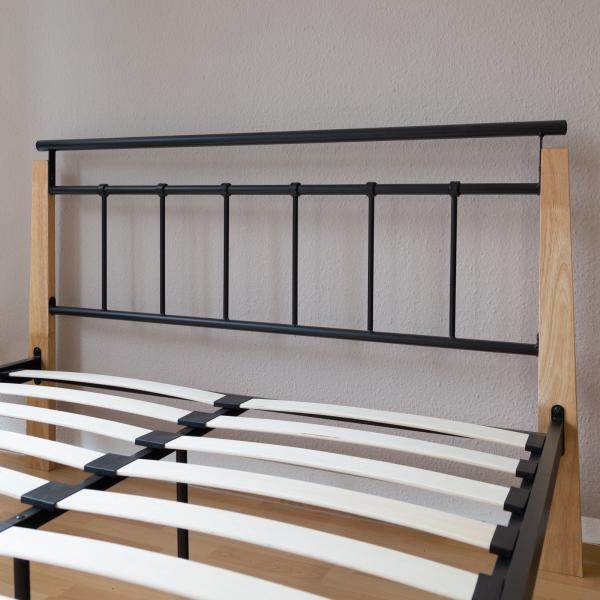 Metallbett 180x200 cm Bettgestell Doppelbett 5072 schwarz - Palo24